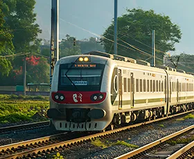 Served by Mumbai’s extensive rail network